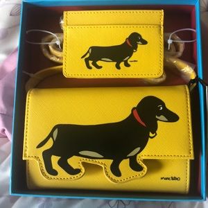 NWT Marc Tetro Dachshund Crossbody and ID holder